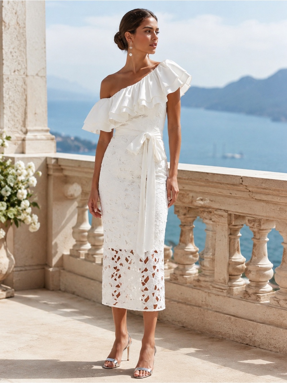 Chi Chi London Porsche one shoulder dress